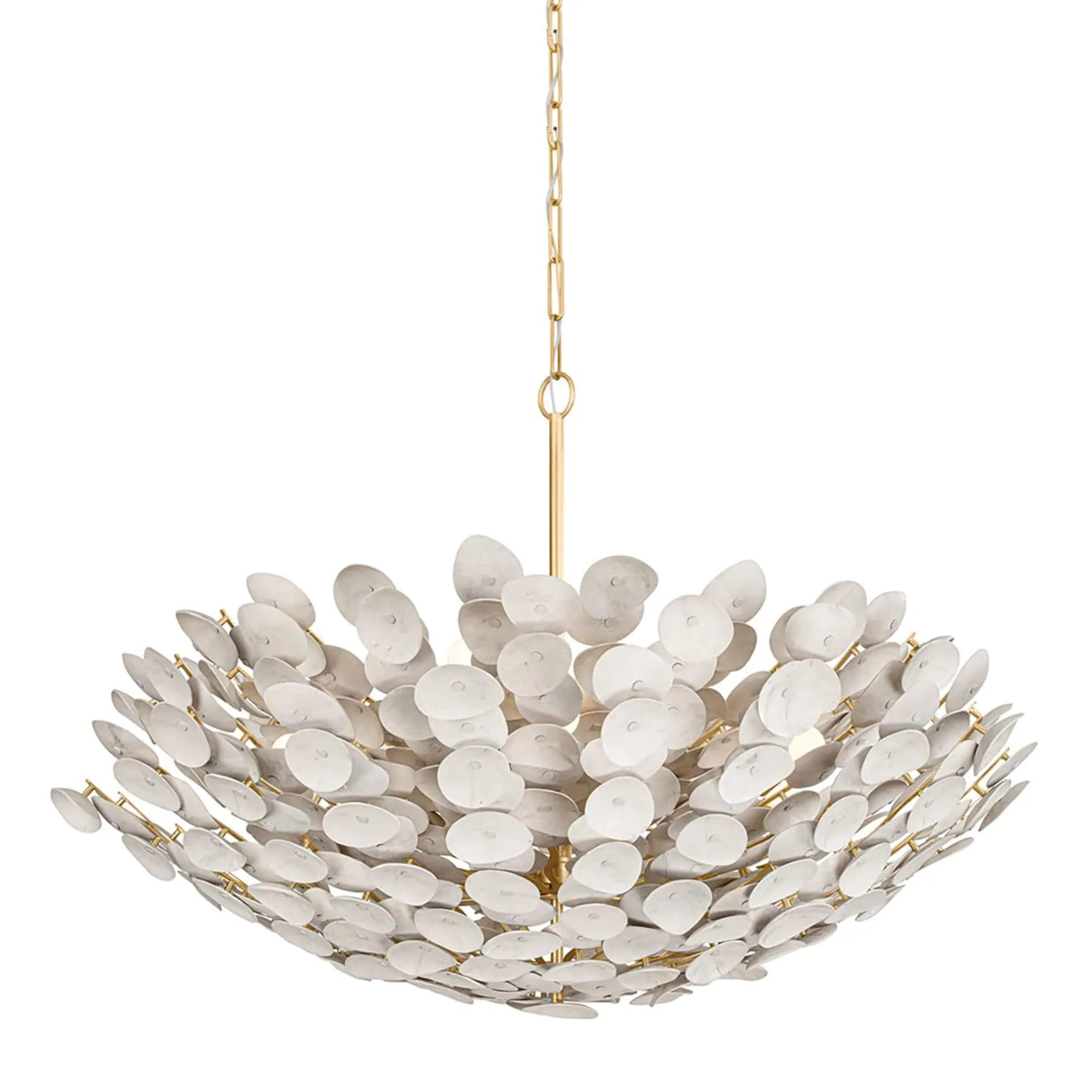 Aimi 9 Light Chandelier, Vintage Gold Leaf