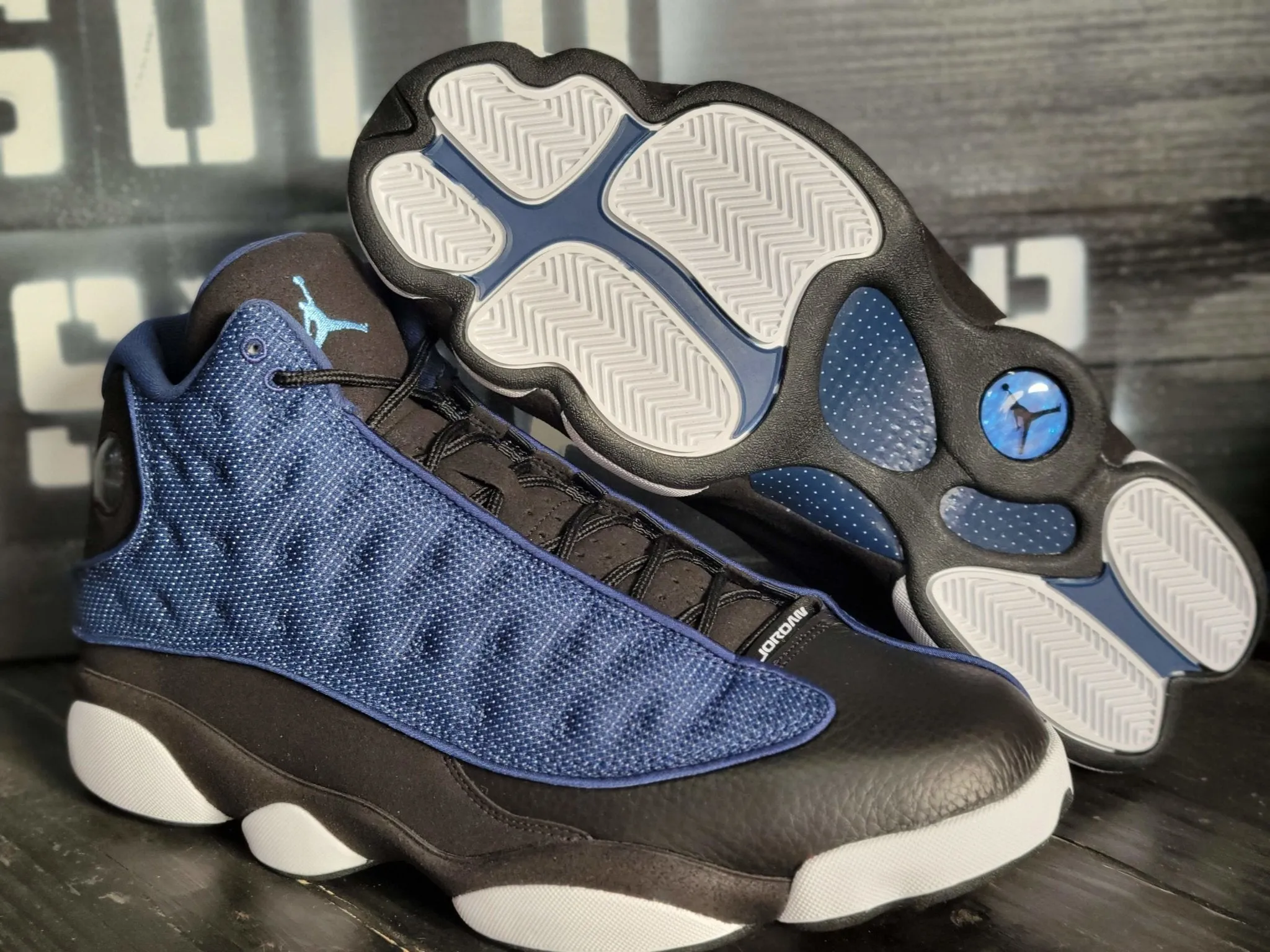 Air Jordan 13 Retro Navy Blue/Black/White Basketball Shoes DJ5982-400 Men 14