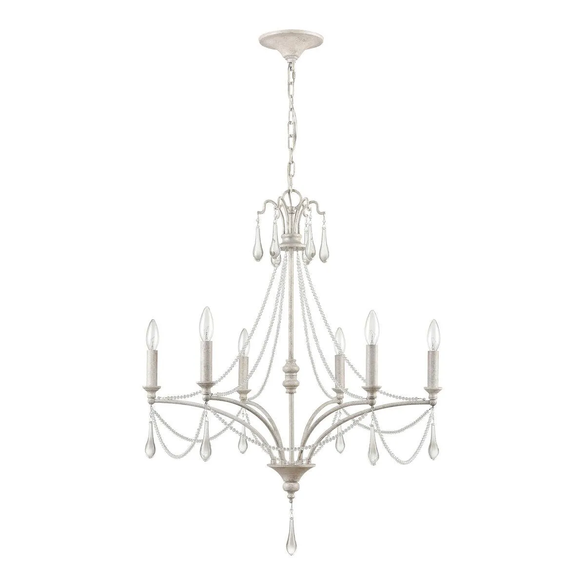 Antique White French Parlor Chandelier