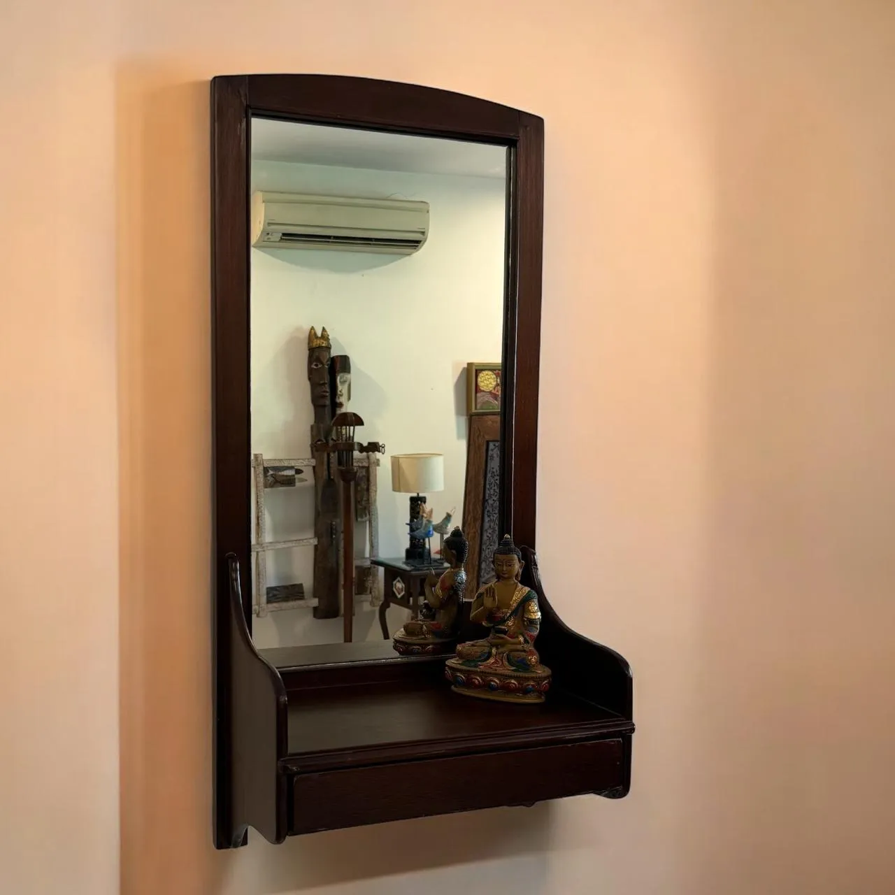 Antique wooden mirror : Aaina 23