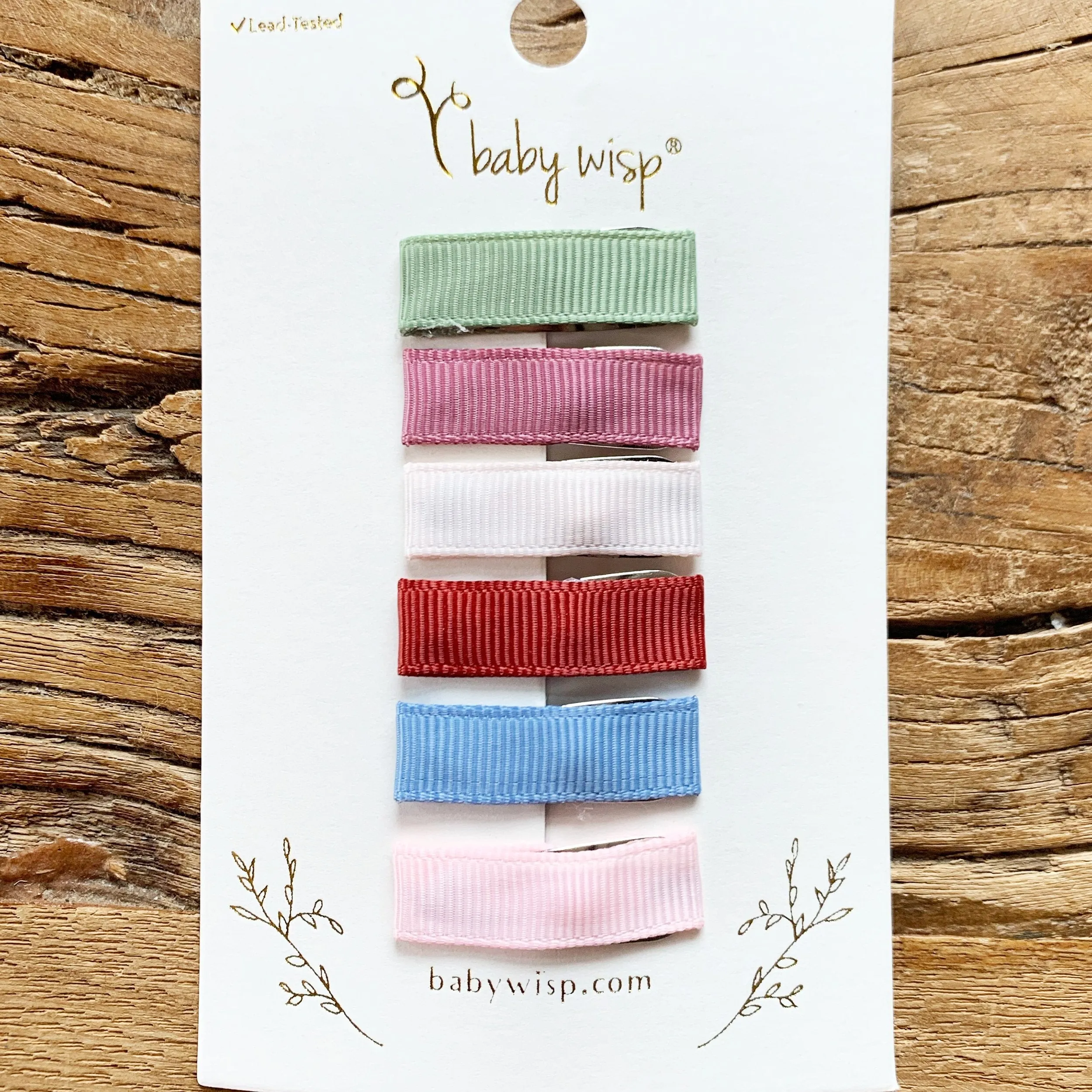 Baby Wisp Snap Ribbon Hair Clip Sets