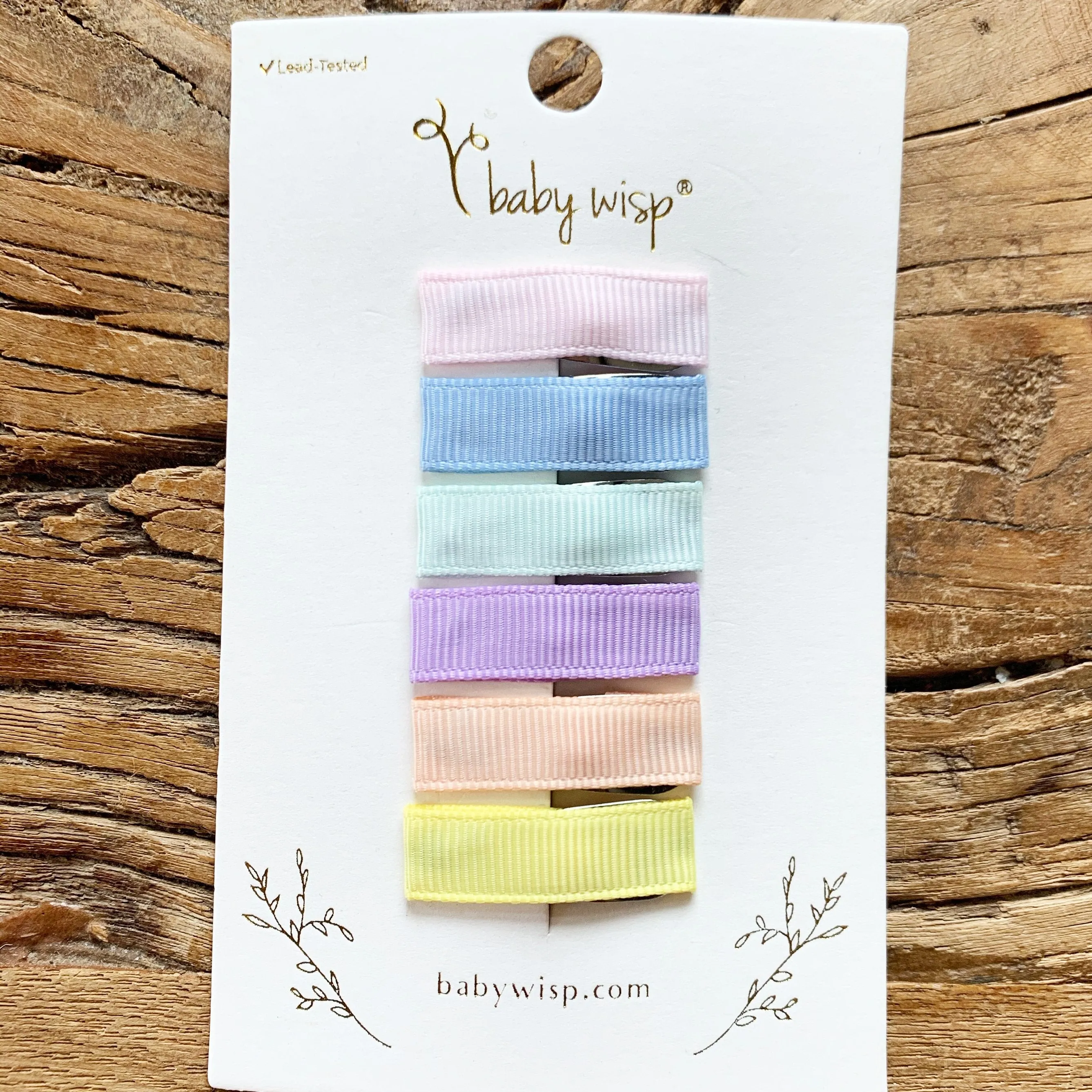 Baby Wisp Snap Ribbon Hair Clip Sets