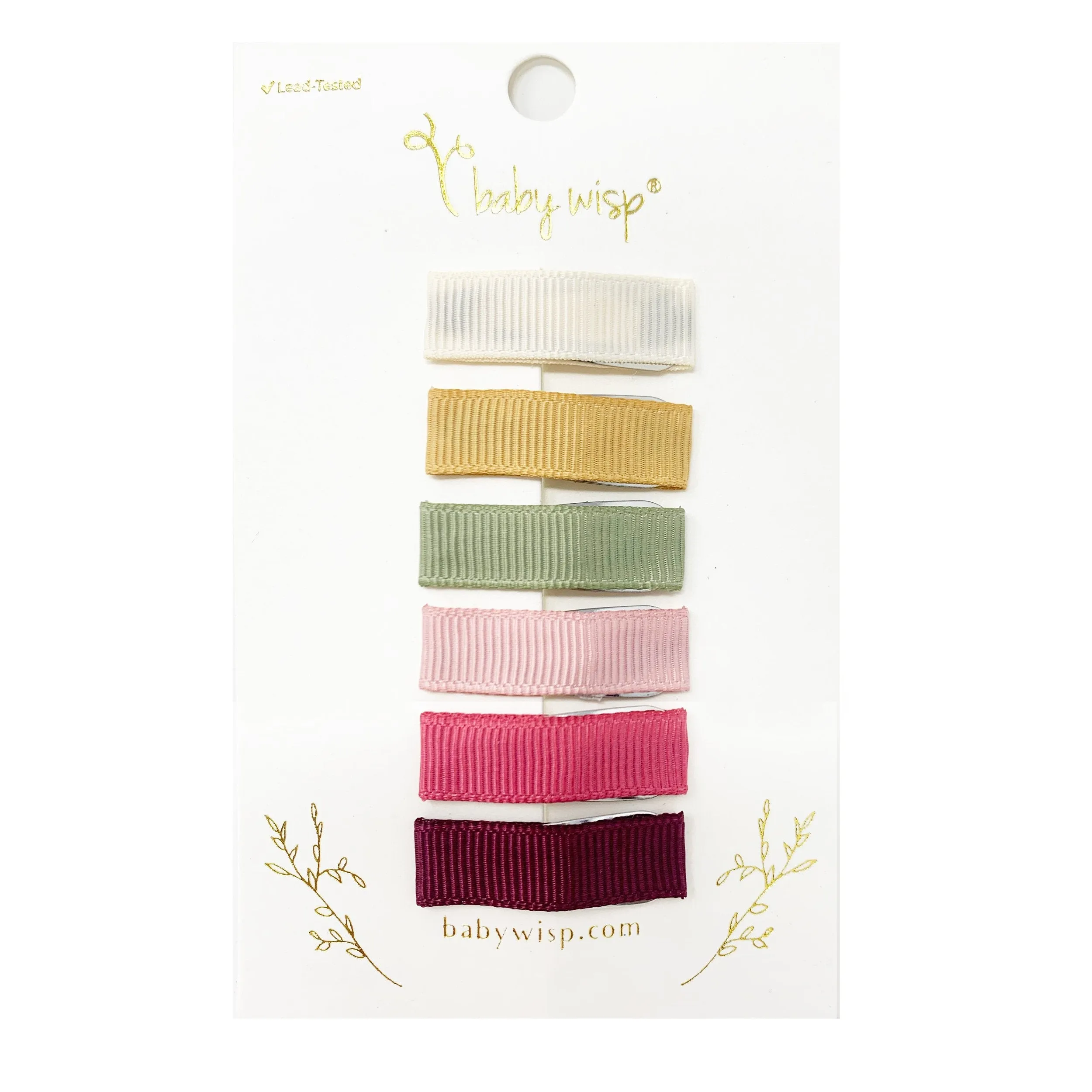 Baby Wisp Snap Ribbon Hair Clip Sets