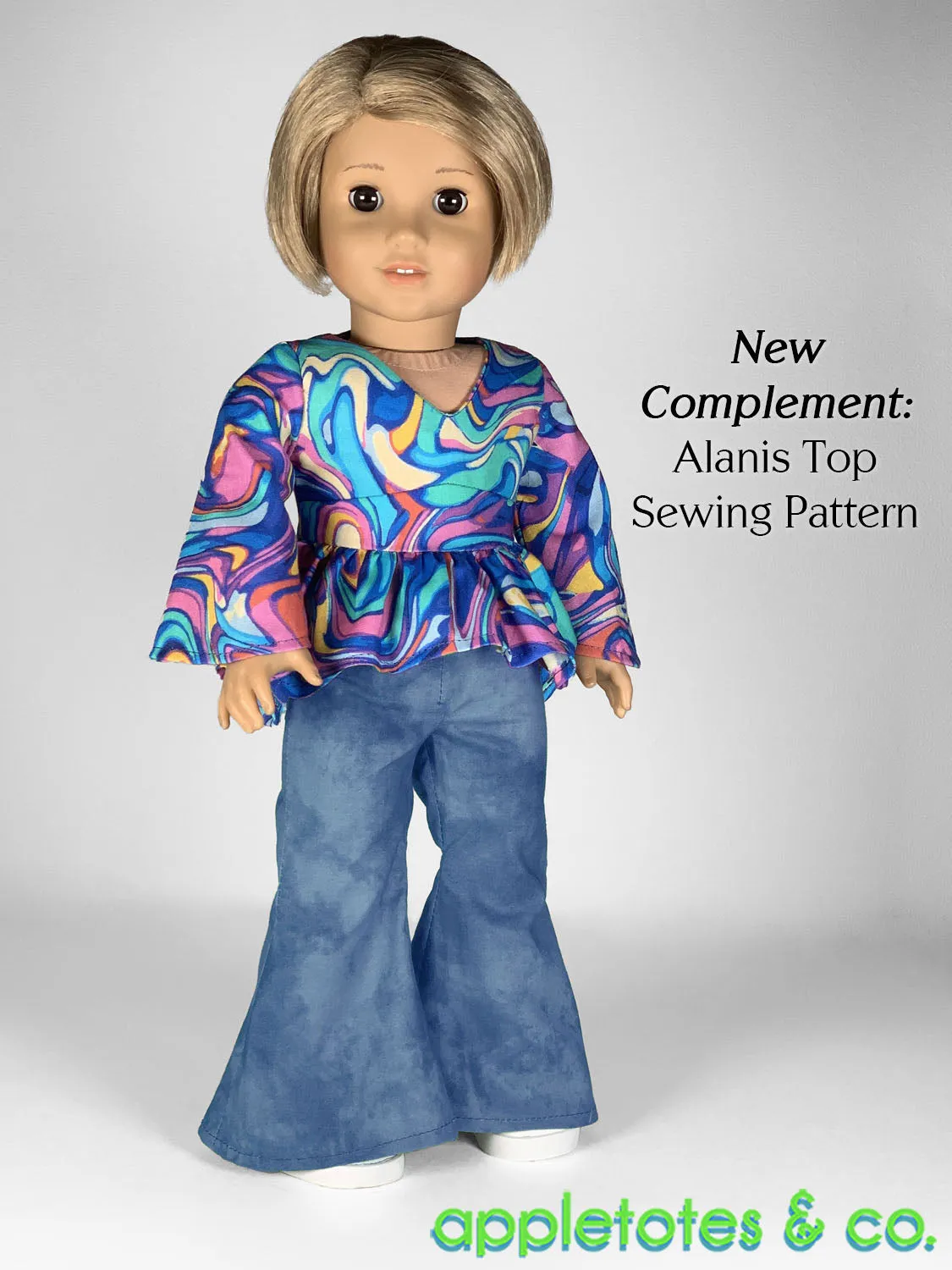 Bell Bottoms 18 Inch Doll Sewing Pattern