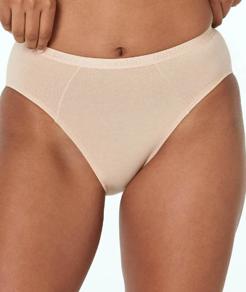 Bendon Body Cotton High Cut Brief - Natural