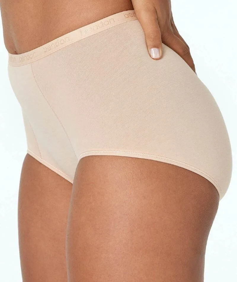 Bendon Body Cotton Trouser Brief - Natural