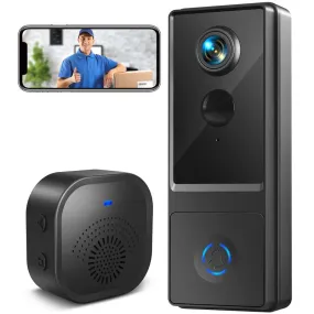 【Best Deal】Xtu Doorbell Camera Wireless - Video with Chime, Voice Changer, 2-Way Audio, AI Smart Human Detection, Works Alexa & Google Assista, Real Time Alert for Home Security, 2.4Ghz Wifi (MR02)