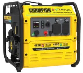 Champion 200977 3500W/4250W Generator Dual Fuel Inverter Open Frame New