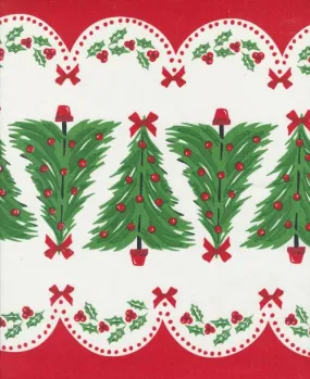 Classic Retro Holiday Toweling 16" Christmas Tree 920-306 - 3-1/2 YARD