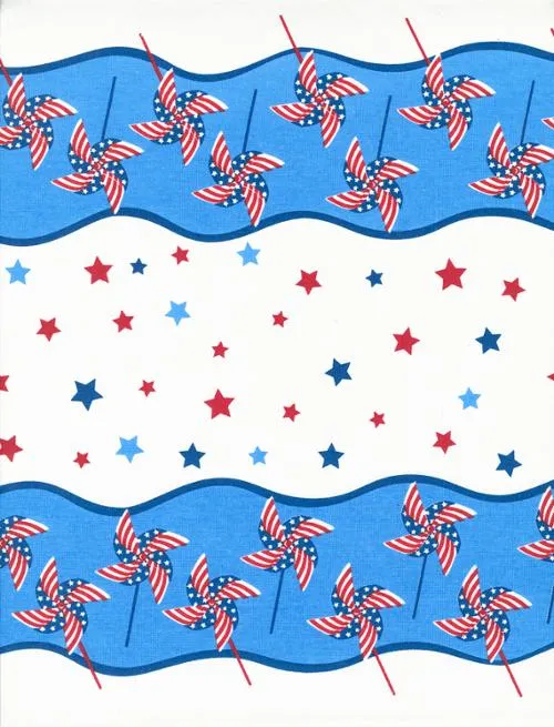 Classic Retro Toweling 16" Patriotic Pinwheel 920-295 - 3-1/2 YARD