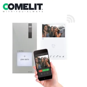 Comelit - 7000MW - Quadra Kit & Mini HF - 4.3" Screen - Wi-Fi - IP54 - White