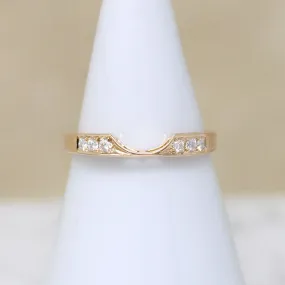 Diamond & Engraved Gold Nesting Band by 720