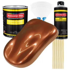 Firemist Copper Acrylic Enamel Auto Paint - Complete Gallon Paint Kit - Professional Single Stage Automotive Car Truck Coating, 8:1 Mix Ratio 2.8 VOC