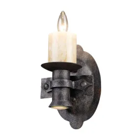 Forged Iron Candle Wall Sconce