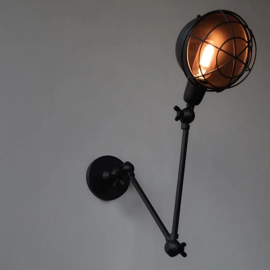 Fsw206 Industrial Retro Vintage Swing-Arm Wall Sconce