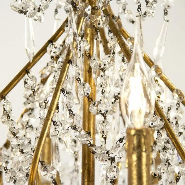 Gold Parisian Glam Chandelier