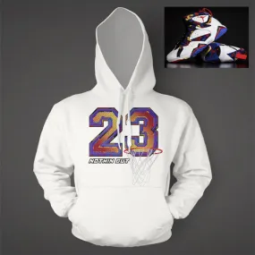 Graphic Hoodie to Match Retro Air Jordan 7 Nothing But Net Shoe