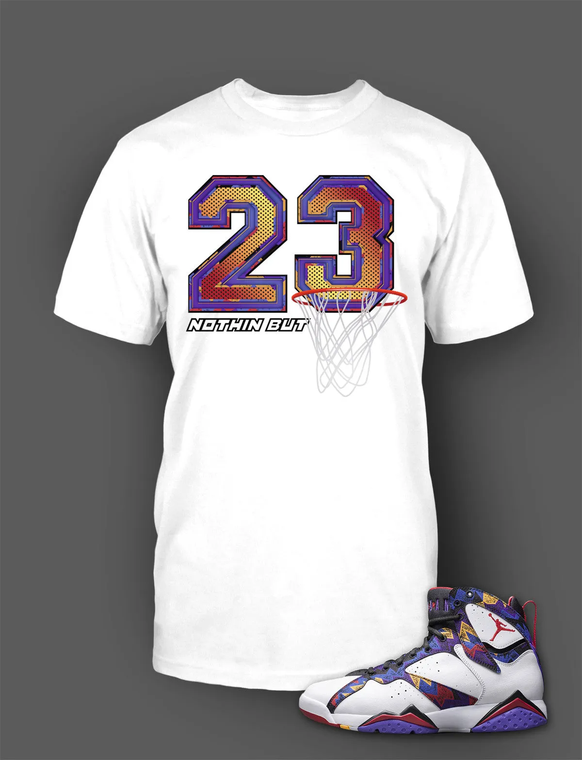 Graphic T Shirt To Match Retro Air Jordan 7 Nothing But Net Shoe