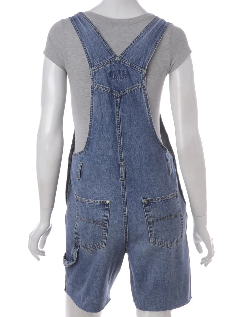 Label Jackie Cropped Denim Dungarees