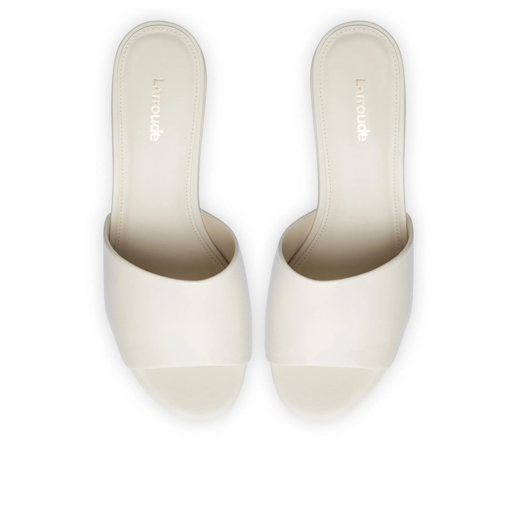 Miso Platform Sandal In Ivory Leather