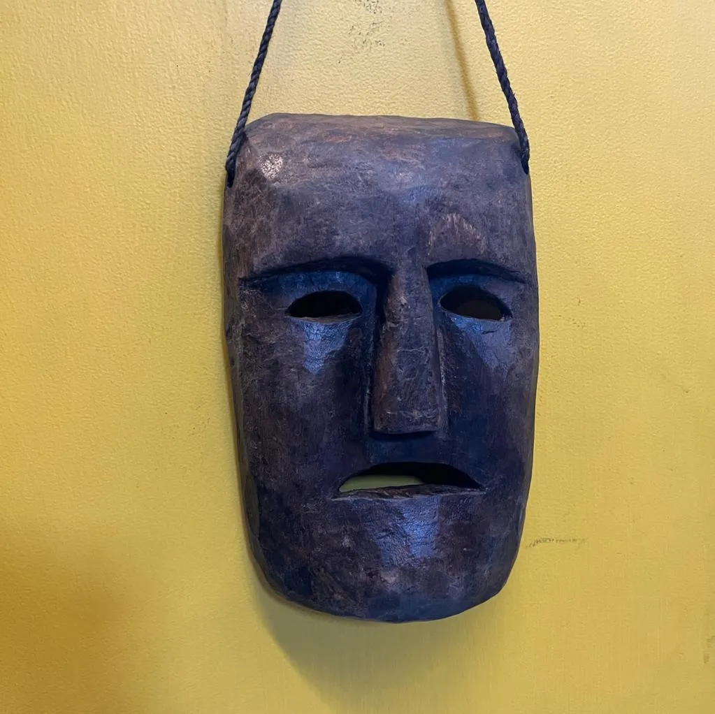 Mukhauta 4 : Vintage Wooden Mask (9.75 inches)