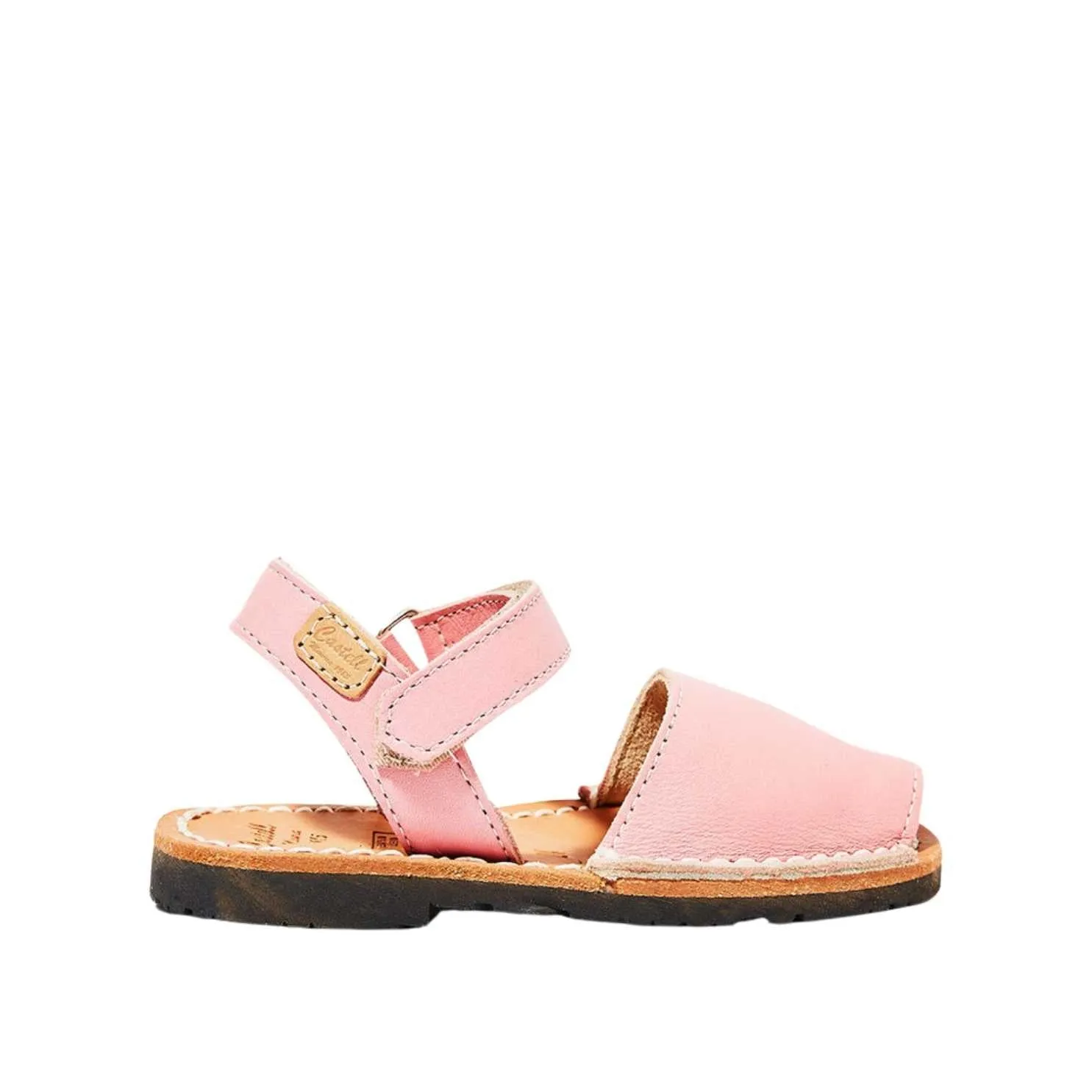 Plain Leather Menorcan Sandal For Kids - Iker 1002 Ciervo