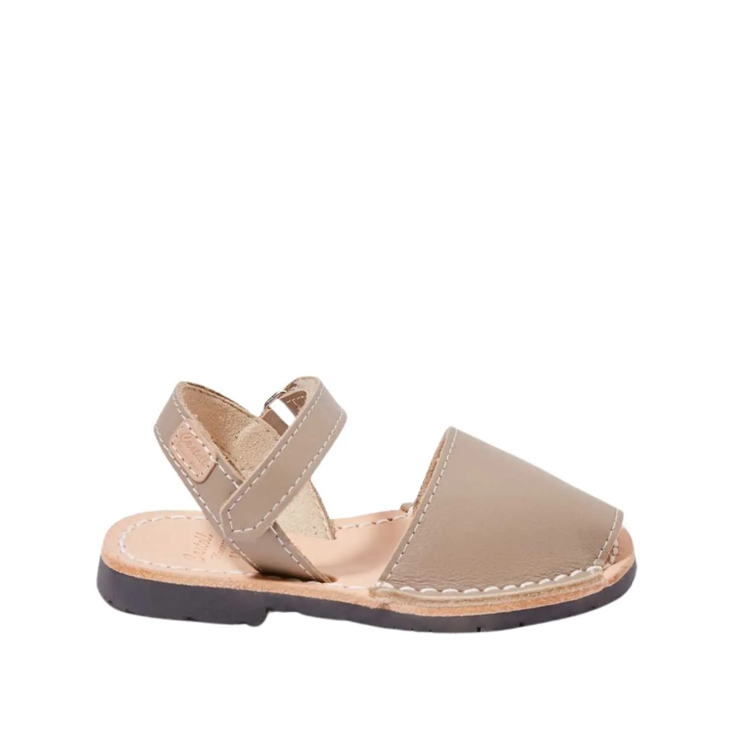 Plain Leather Menorcan Sandal For Kids - Iker 1002 Ciervo