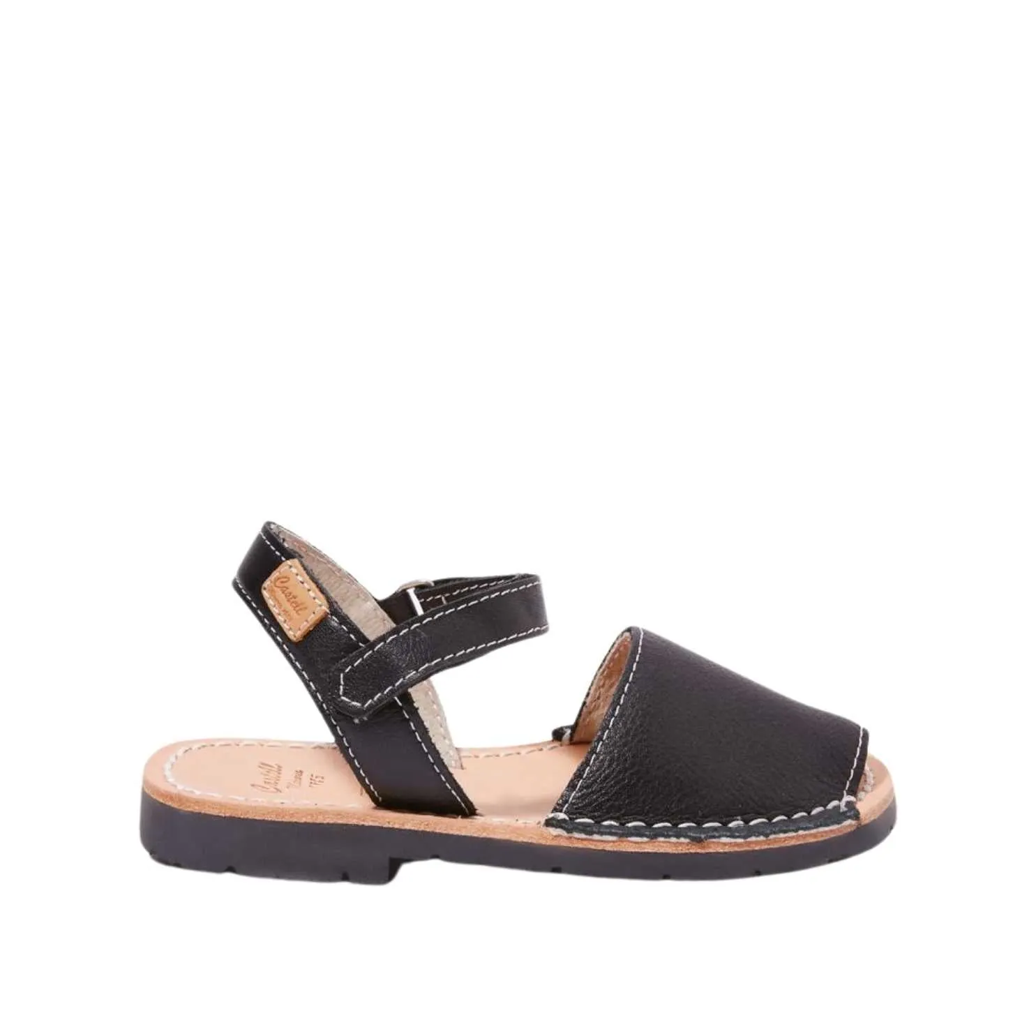 Plain Leather Menorcan Sandal For Kids - Iker 1002