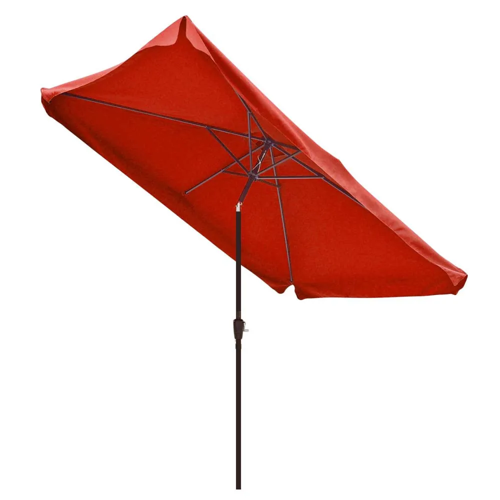 Rectangular Patio Umbrella Tilt Metal 10x6.5ft 6-Rib