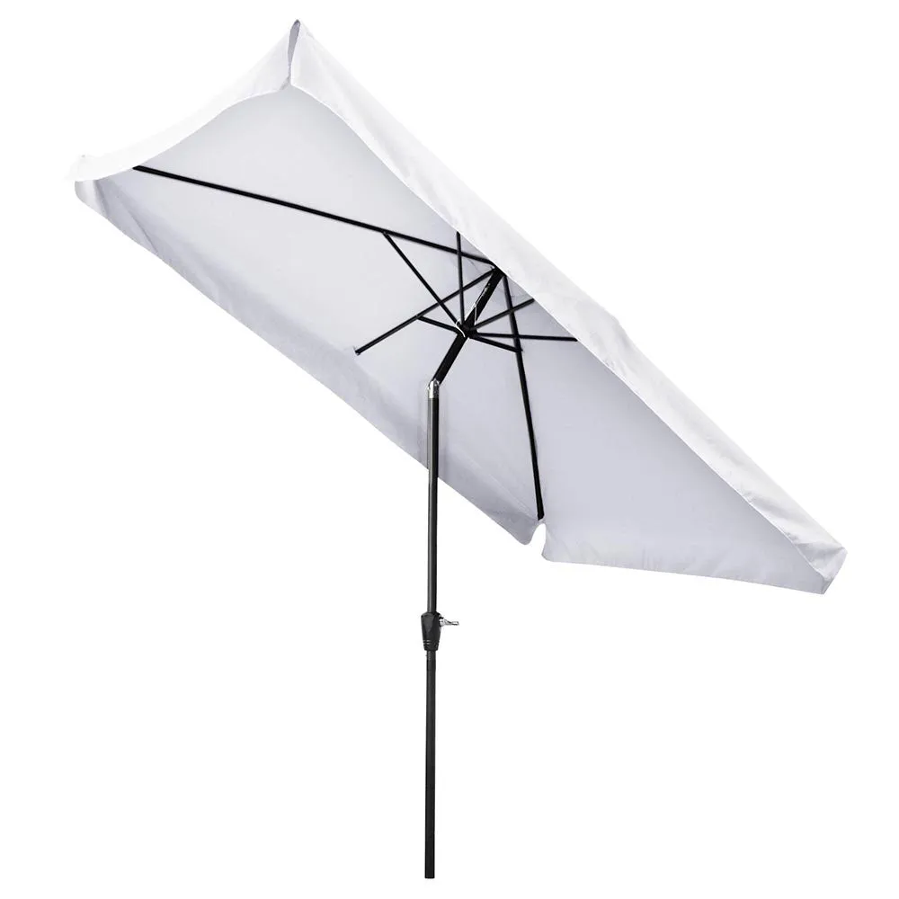 Rectangular Patio Umbrella Tilt Metal 10x6.5ft 6-Rib