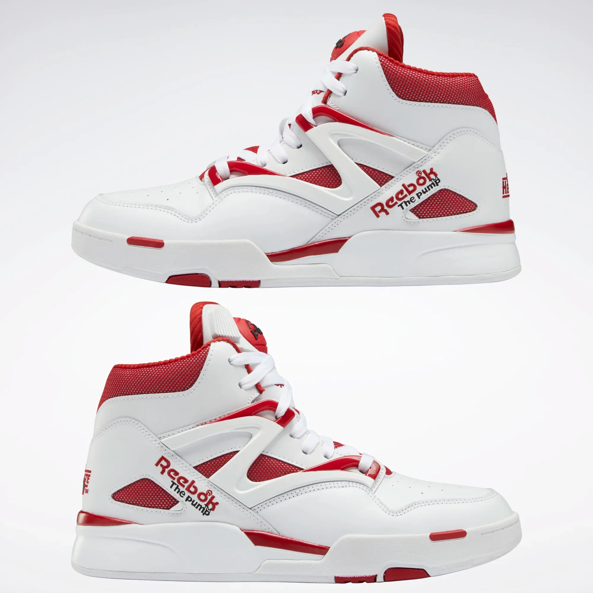 Reebok Men's Pump Omni Zone II Shoes - Ftwr White / Flash Red / Core Black