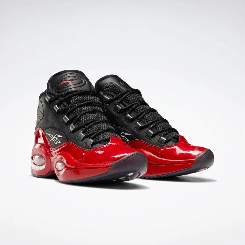 Reebok Men's Question Mid Basketball Shoes - Black / Vector Red