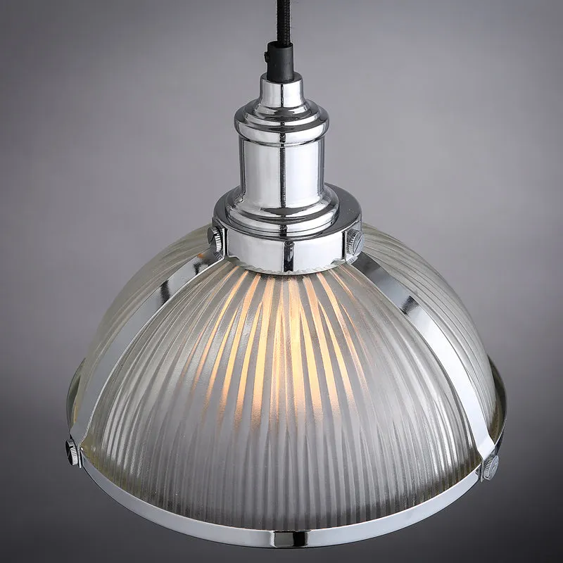 Retro Industrial Glass Pendant Light