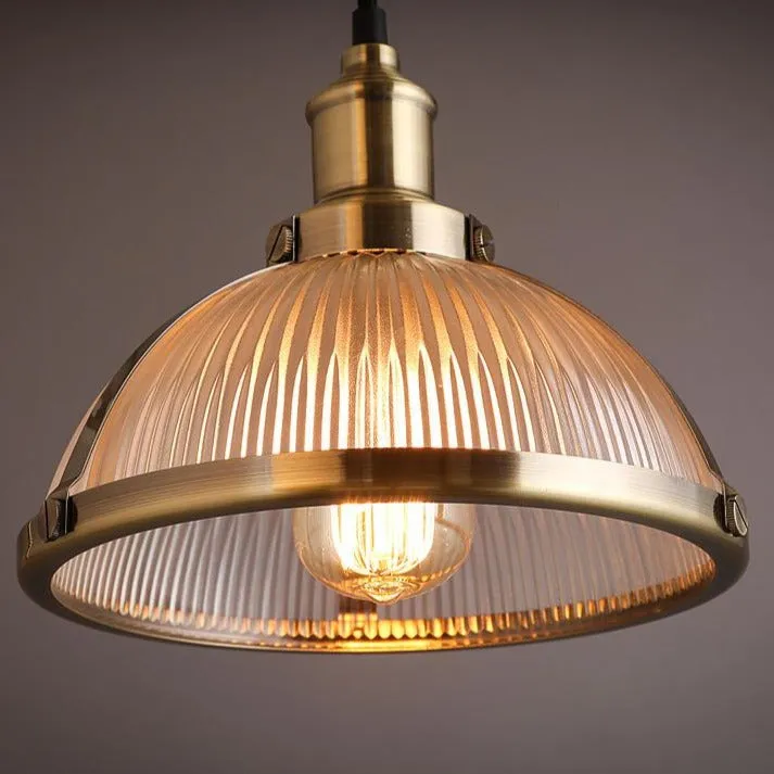 Retro Industrial Glass Pendant Light