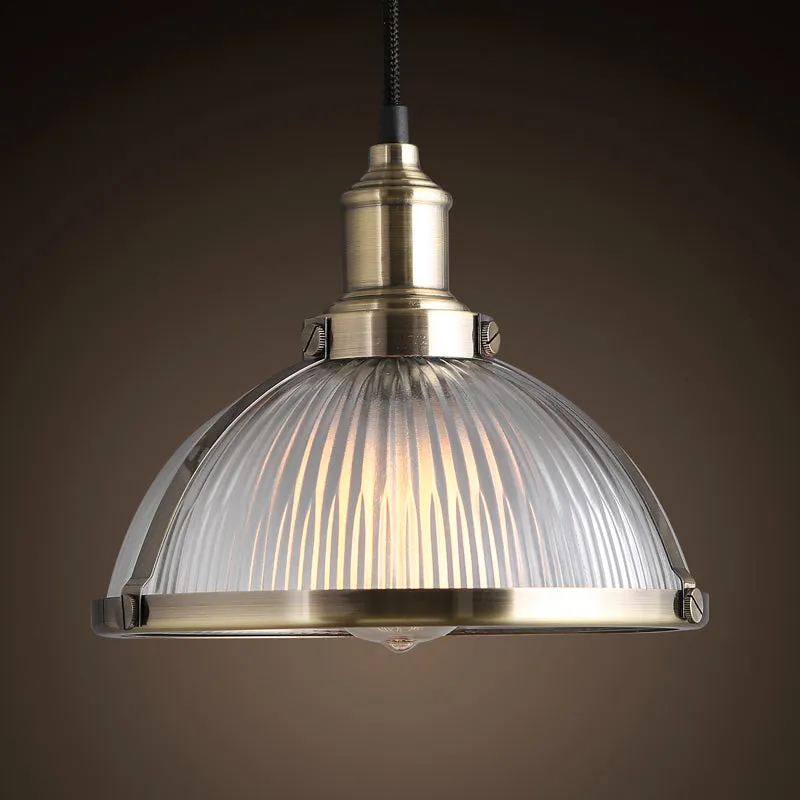 Retro Industrial Glass Pendant Light