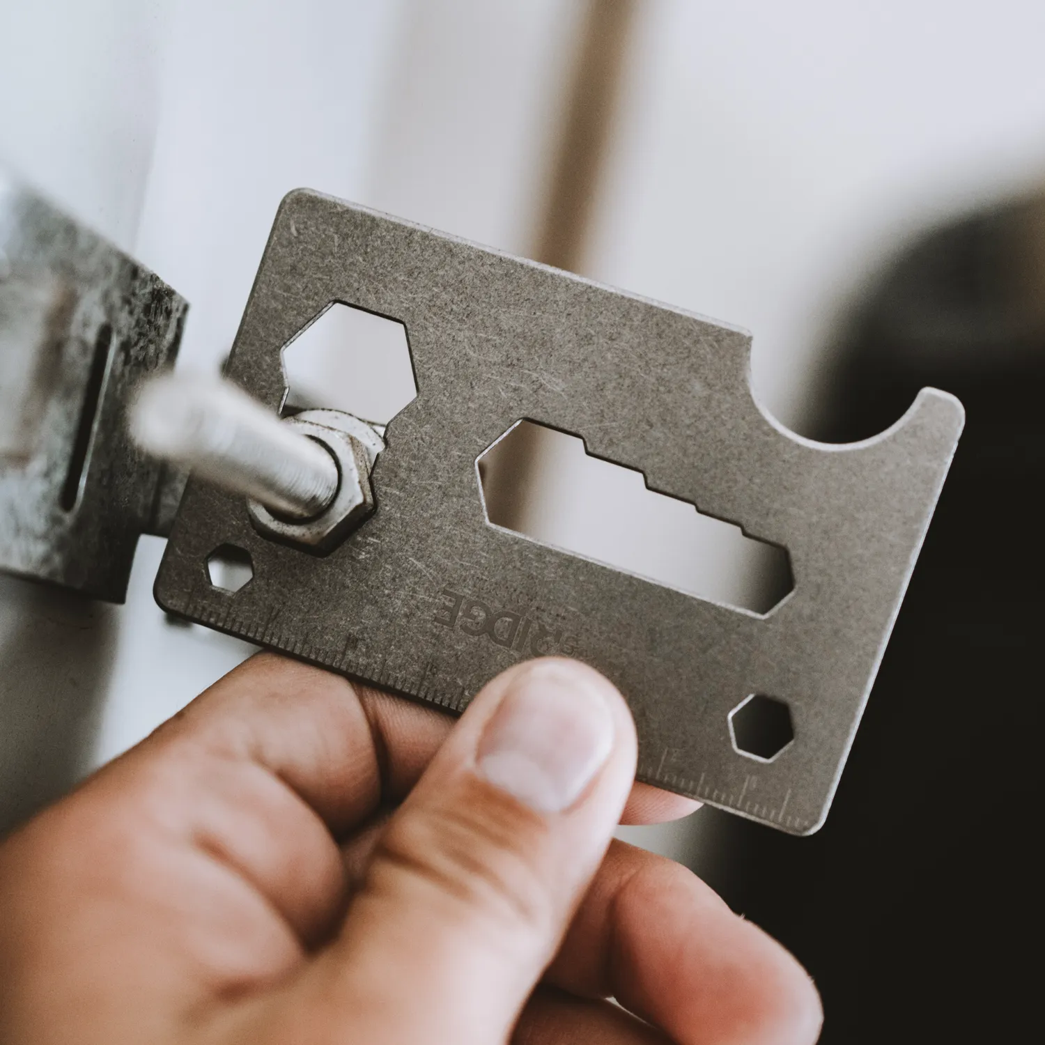 Ridge Wallet Bottle Opener - Stonewashed Titanium