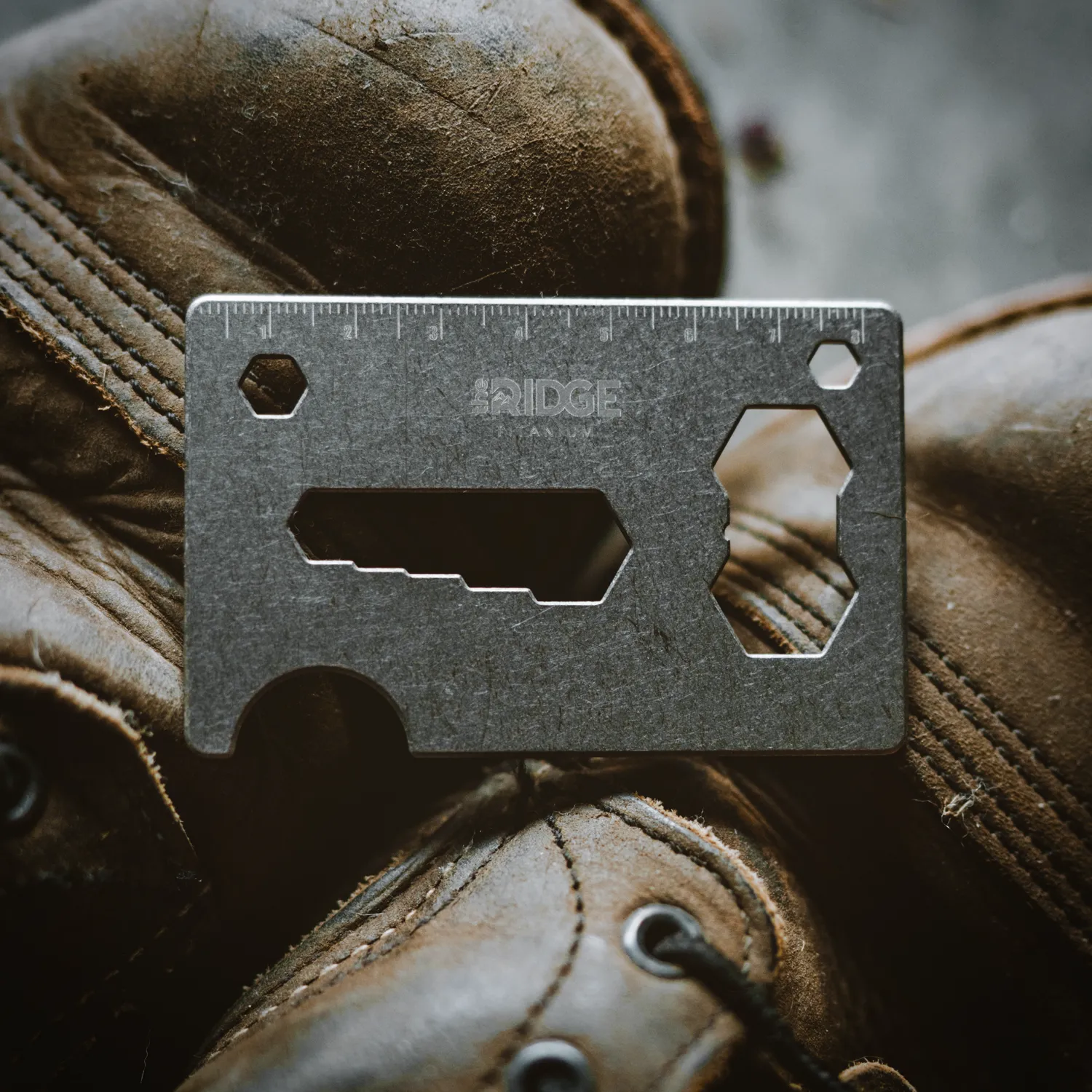 Ridge Wallet Bottle Opener - Stonewashed Titanium