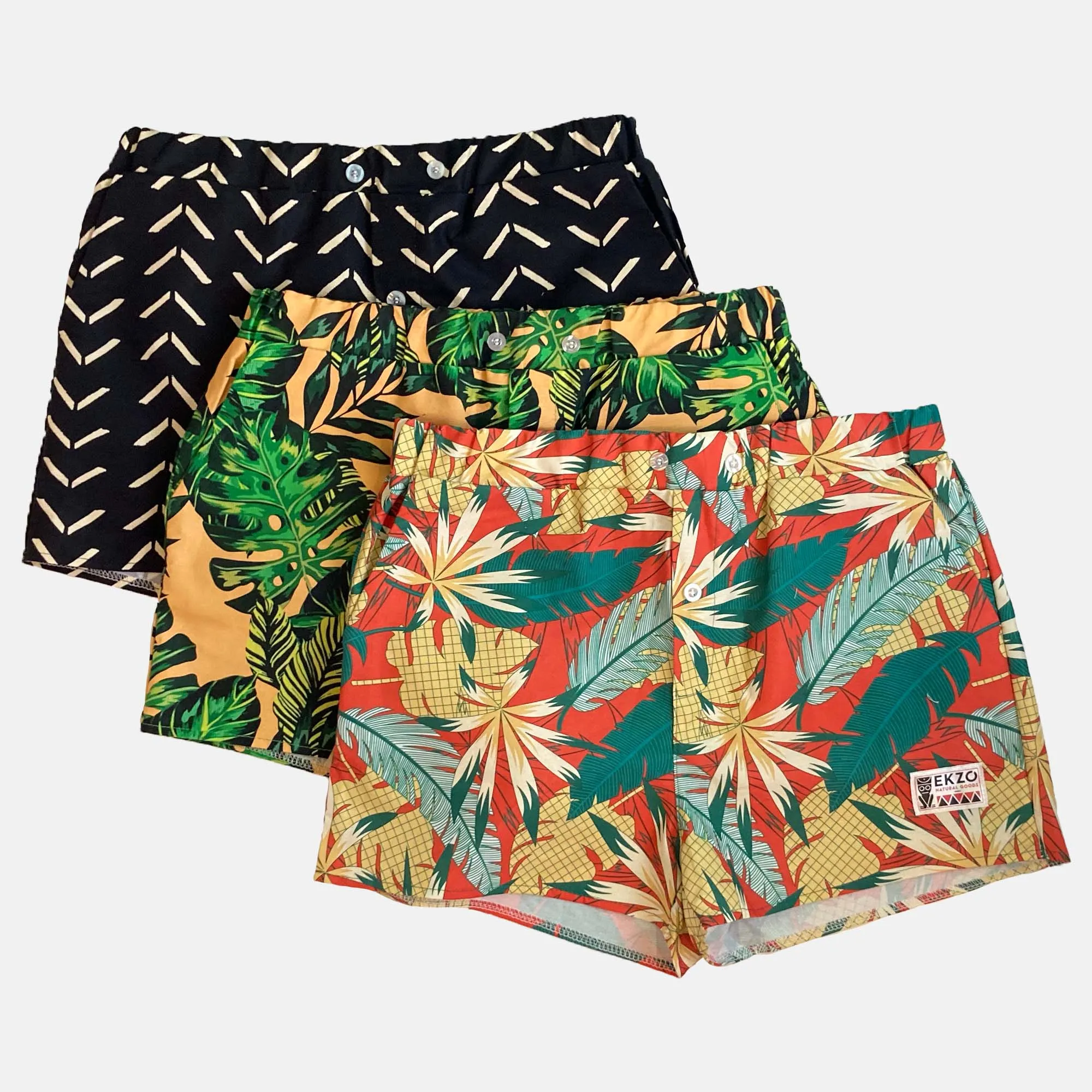 Vintage EKZOTIC Shorts - Orange Palms